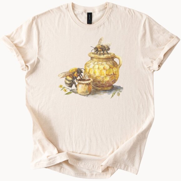 Honey Bee Tee Bumble Bee Shirt Nature Lover Gift - Picture 1 of 6